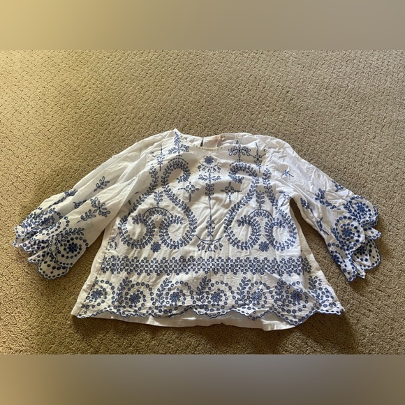 Tory Burch Mariana Top in White Size XL - Picture 10 of 16